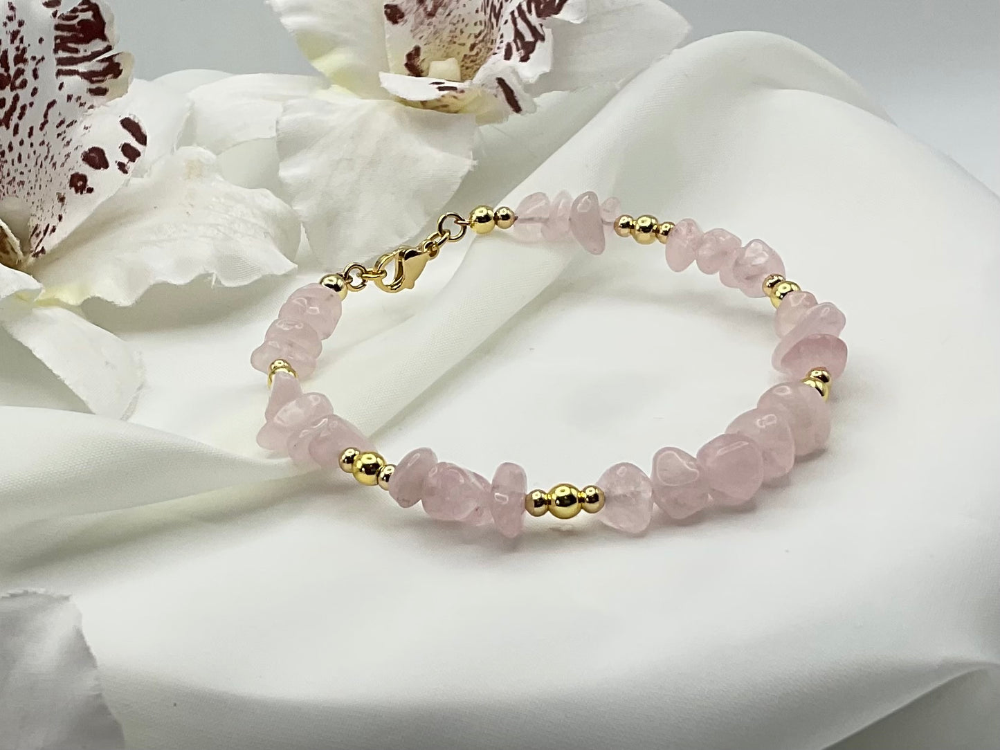 Harmony Crystal Bangle – Rose Quartz