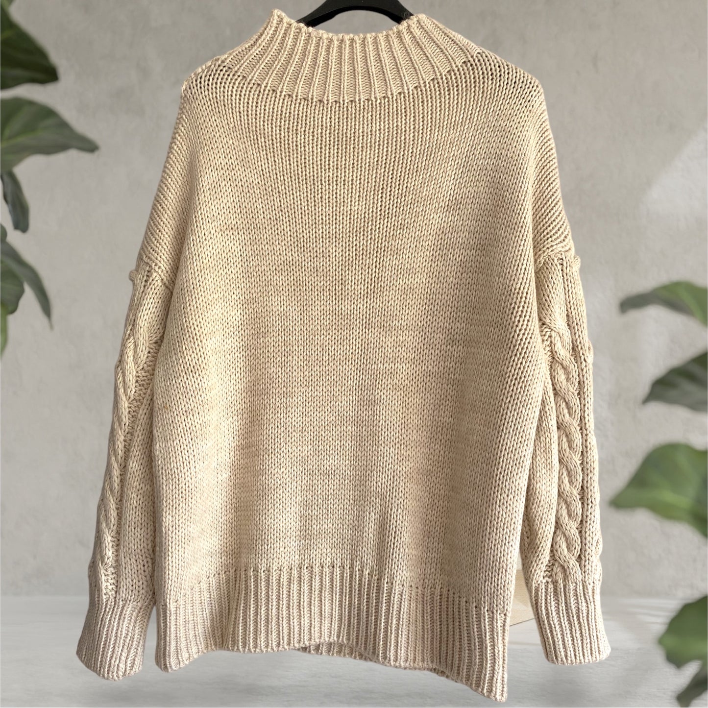 JESSLYN. Braided sleeve chunky knit jumper