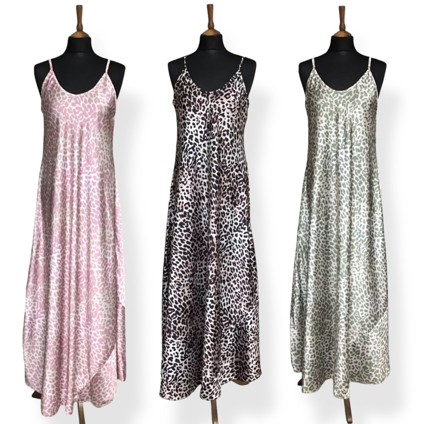 FLEURETTE. Slinky Feel Animal Print Cami Maxi Dress