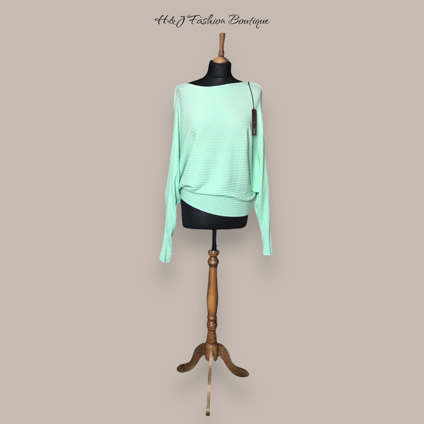 MORGAN. Soft feel ribbed batwing sweater top