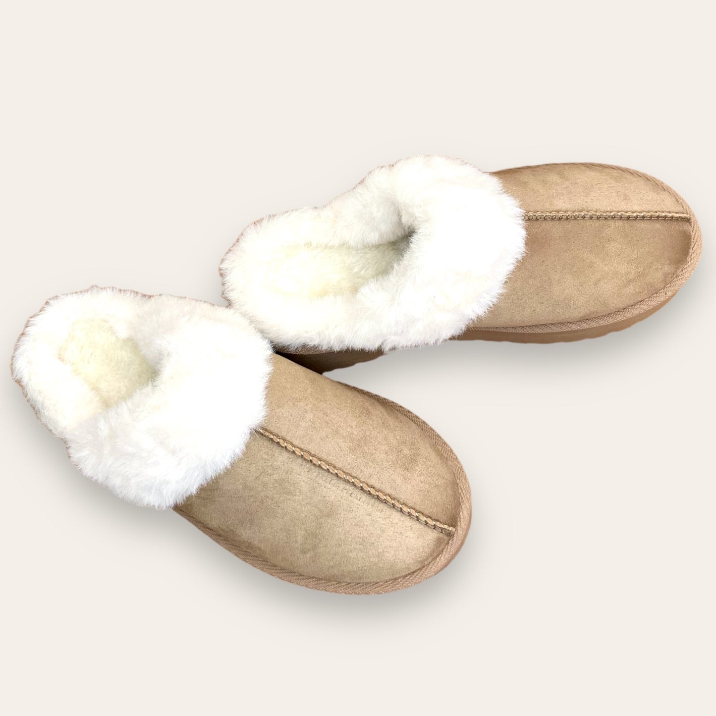 ALASKA. Faux fur lined chunky sole indoor/outdoor slippers