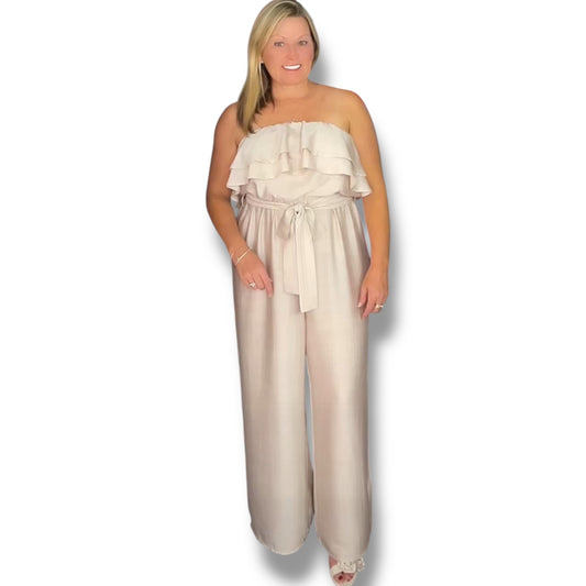 Billie Ruffle Bardot Jumpsuit