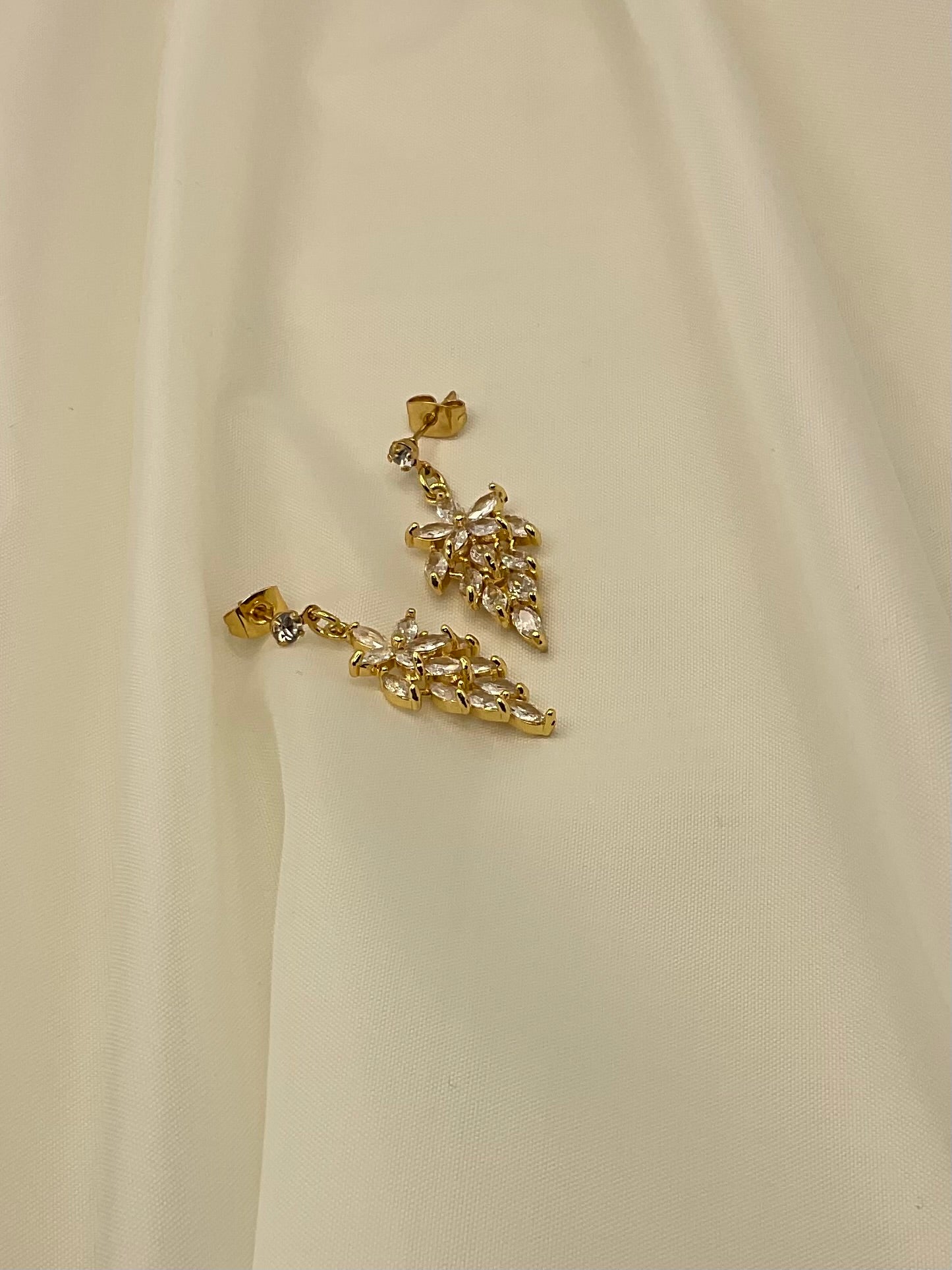 Shaye. 18k Gold Plated Drop Earrings ( Handcrafted )