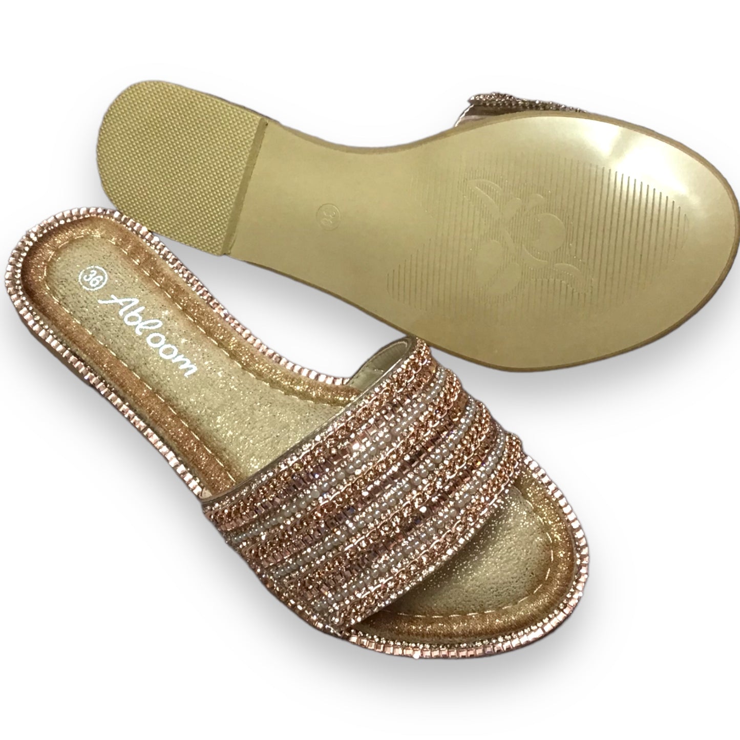 LARA. Stunning Gemstone Embellished Sliders