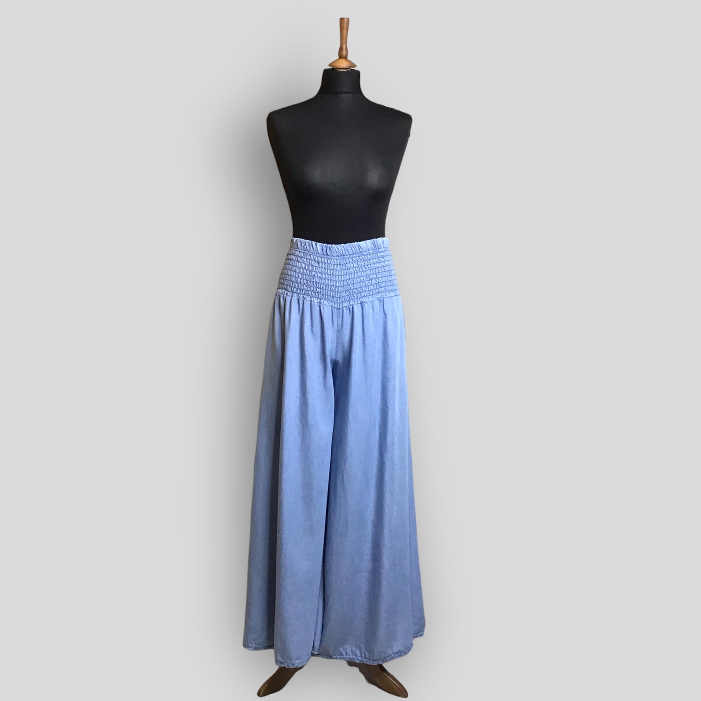 CHESNEY. Smocked High Waisted Palazzo Trousers