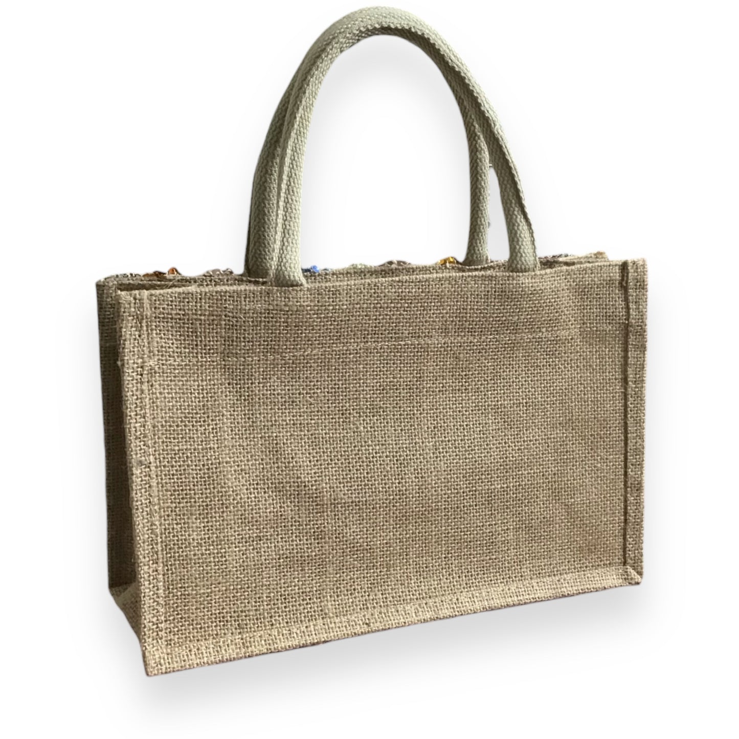 MADISON. Stunning Lightweight Linen Handbag with Sparkly Sequins to Decorate