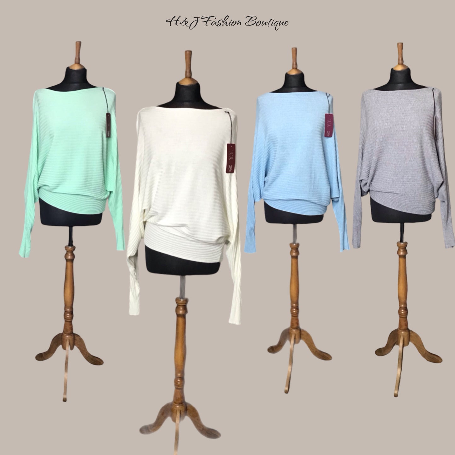 MORGAN. Soft feel ribbed batwing sweater top