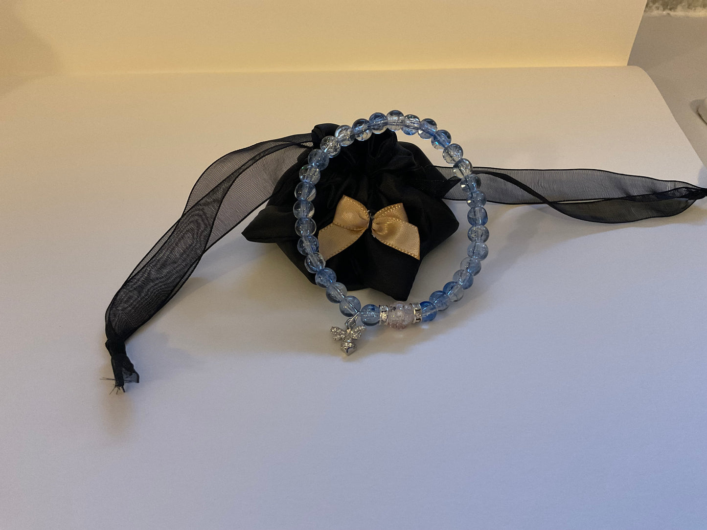 Blue Meadow Bee Bracelet