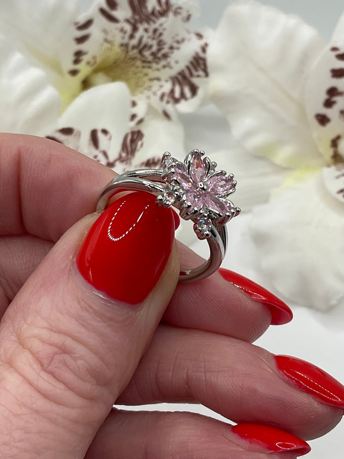 Pink Flower Ring