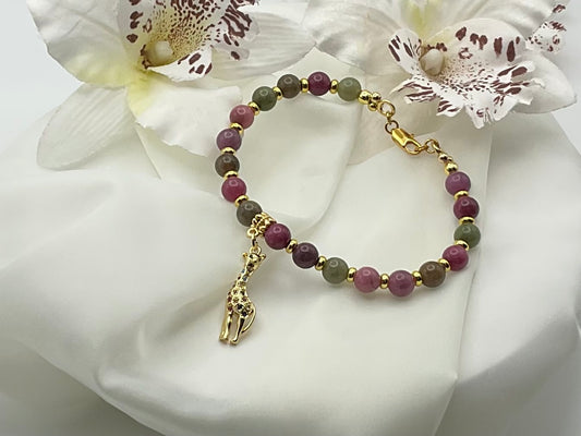 Wanderlust Giraffe Chalcedony Bracelet