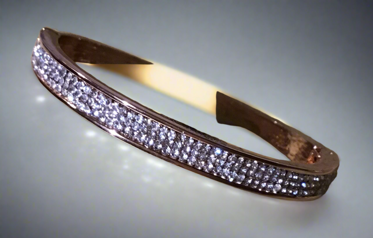 Crystal. Rhinestone Encrusted Bangle