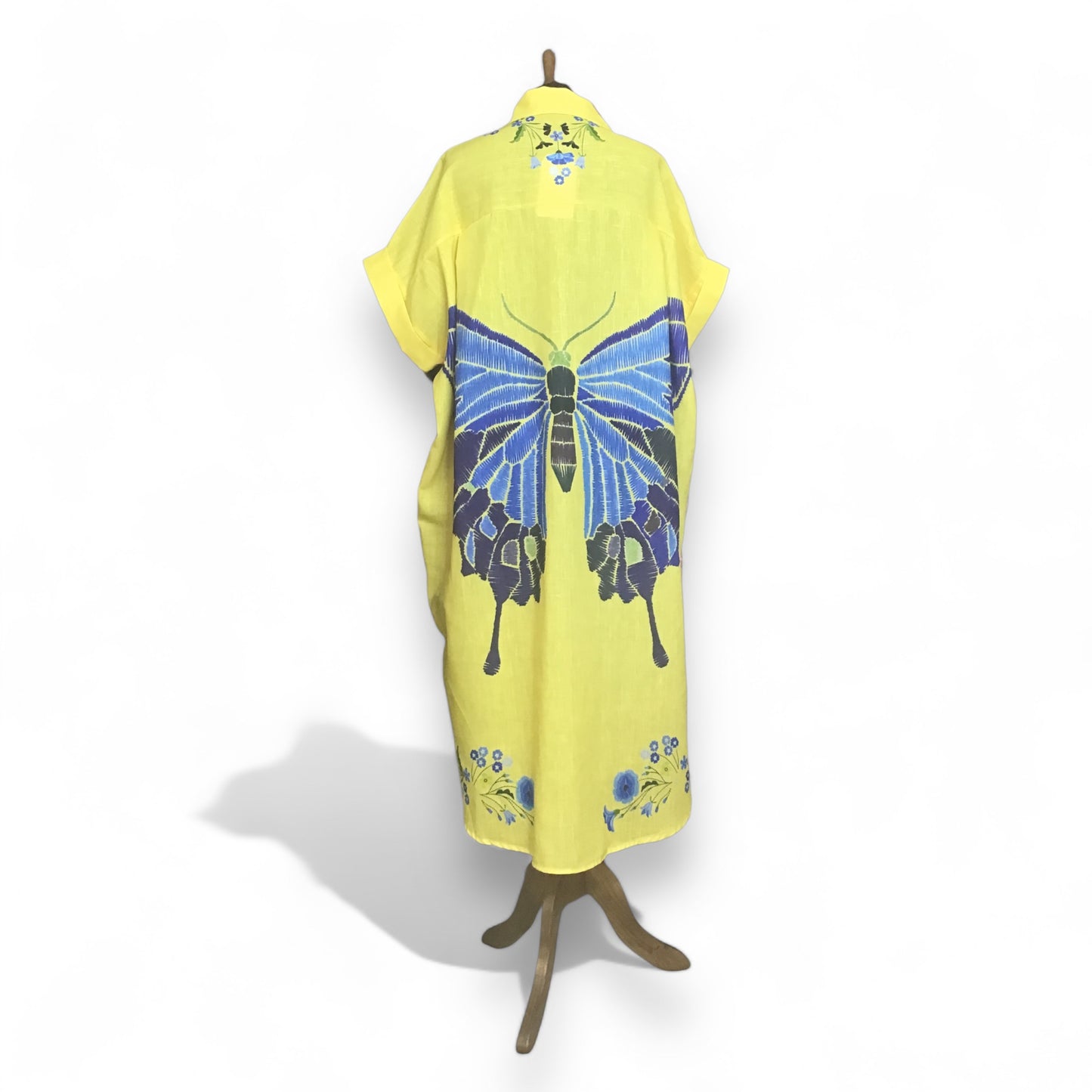 ELLIE. Butterfly Print Shirt-Dress.