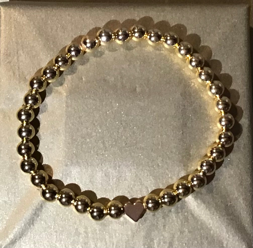 Goldie. 18k Gold Plated Ball Beaded Bracelets