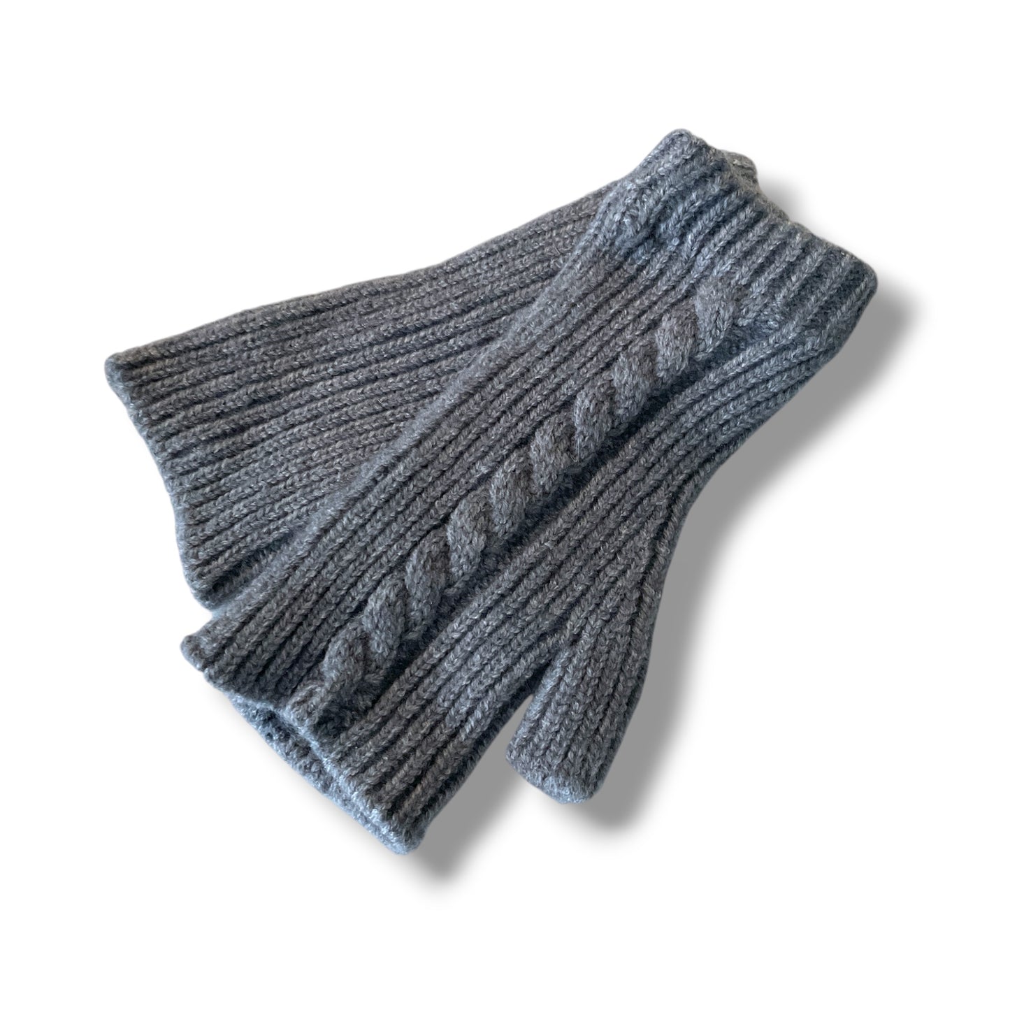 NINA. Soft knitted fingerless mittens