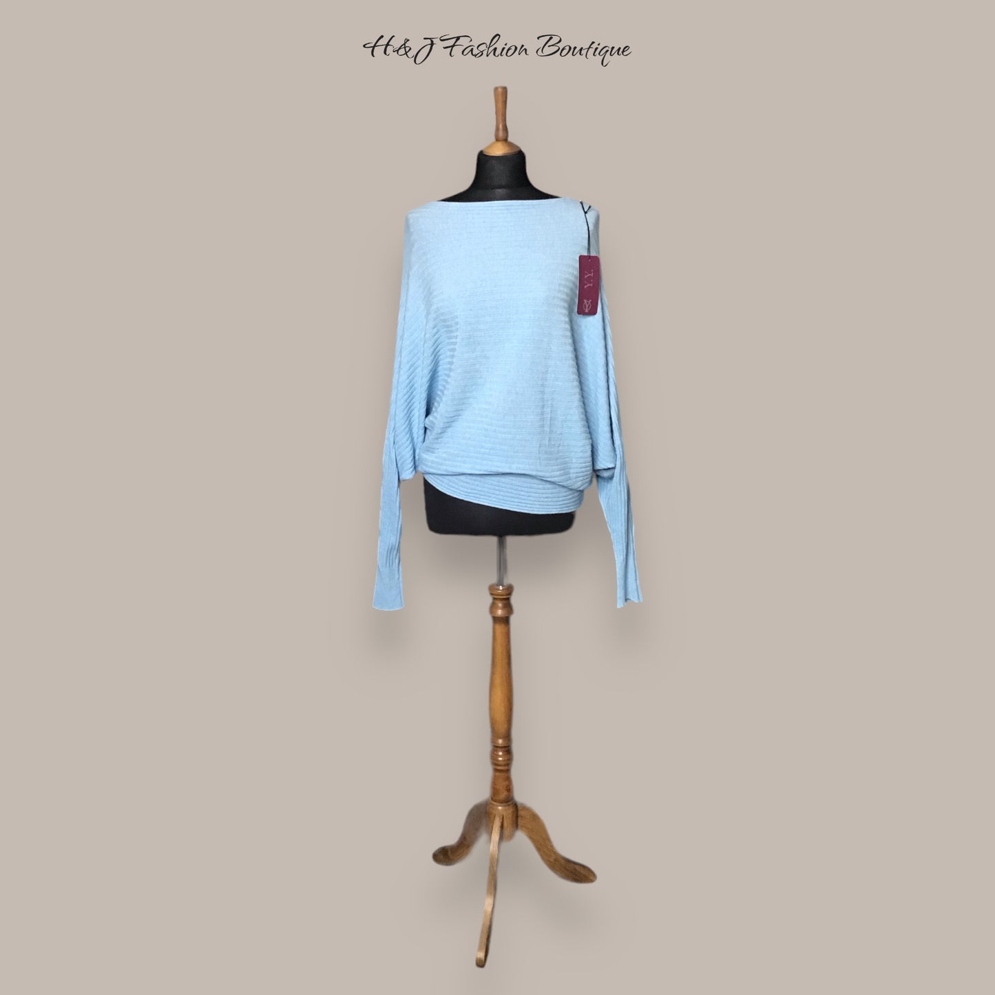 MORGAN. Soft feel ribbed batwing sweater top