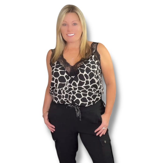 Lace Trim Vest Camisole Top (Tori)