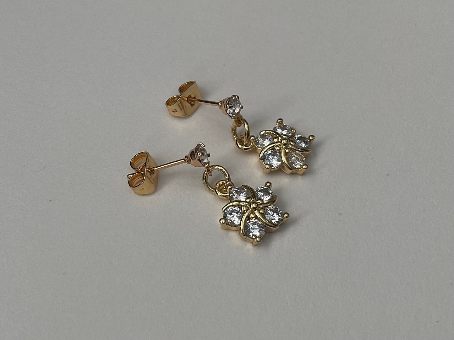 The Elara Earrings — 18k Gold Plated Crystal Drops