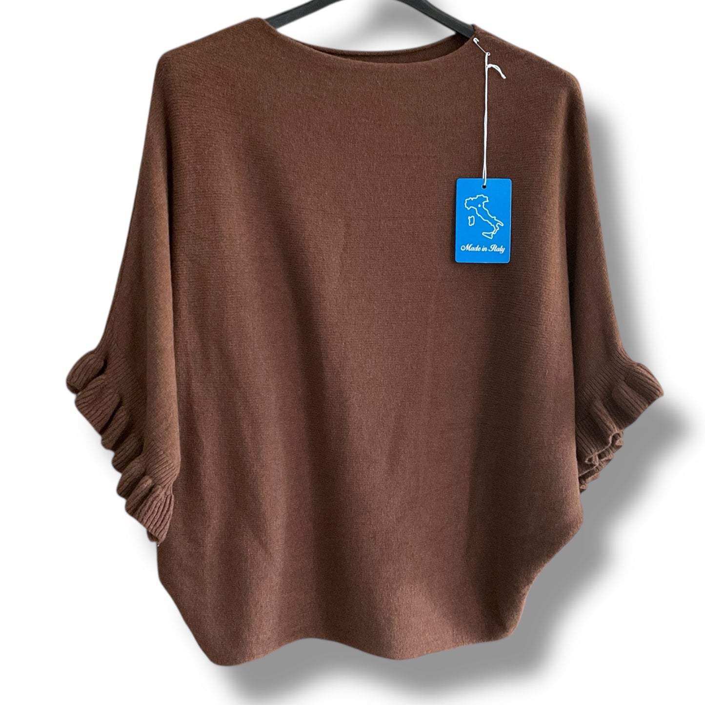 Jerry. Ruffle Trim Batwing Sweater