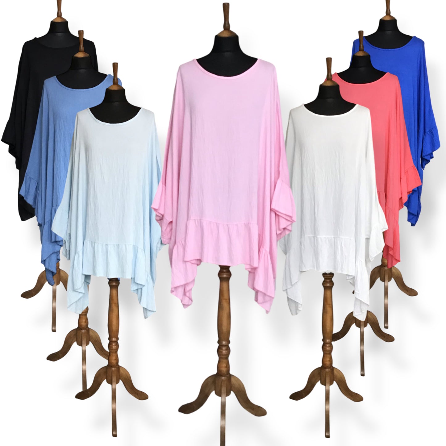 DOLLEE. Oversized Frill Edge Cover-up/Top