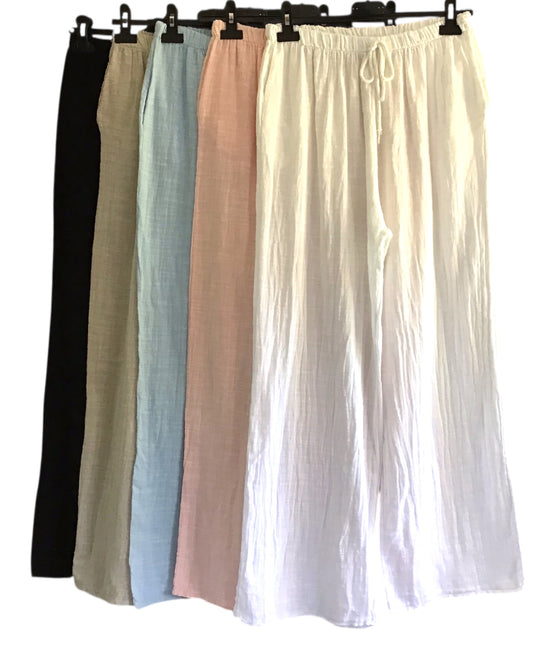 Lightweight summer cotton trousers