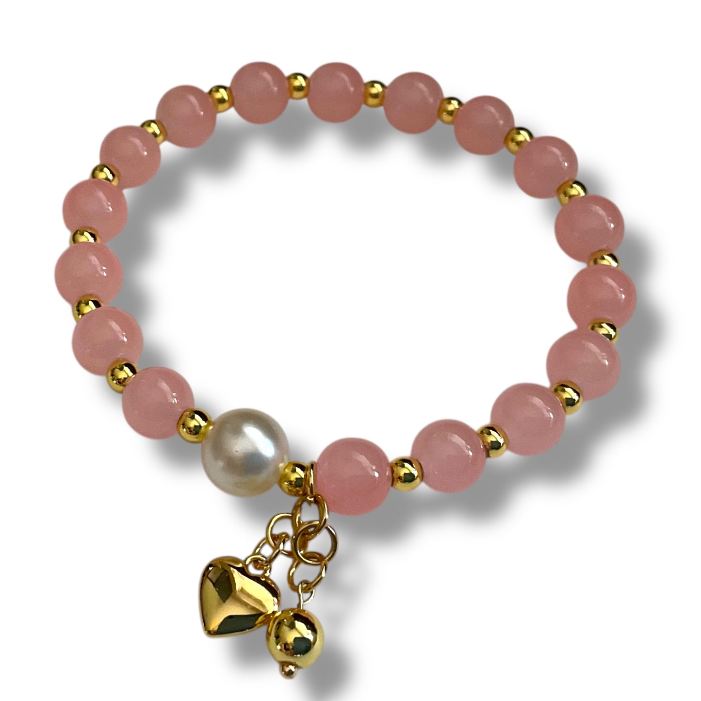 Smooth Pink. Charmayne Beaded Bracelet