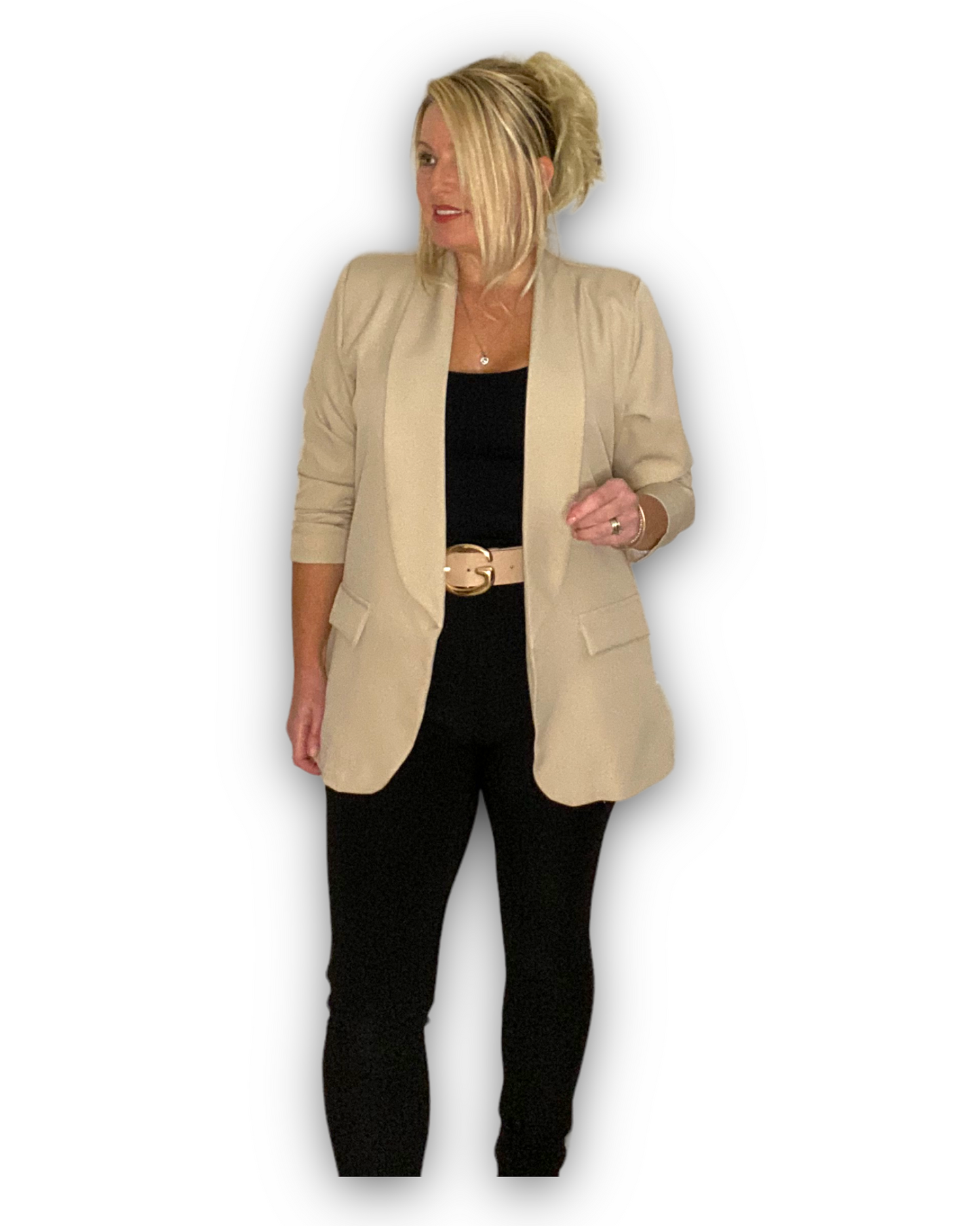The Blazer. Ruched Sleeve Blazer