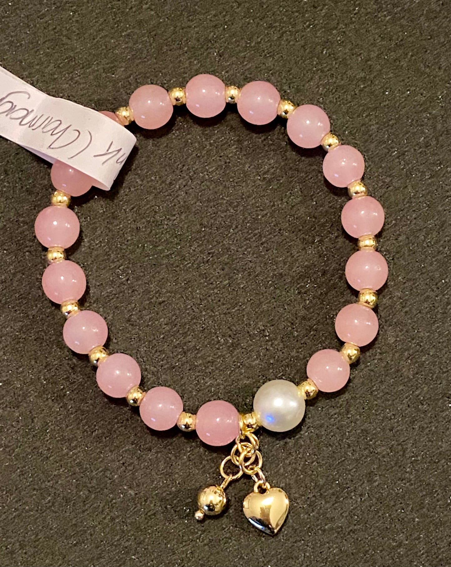 Smooth Pink. Charmayne Beaded Bracelet