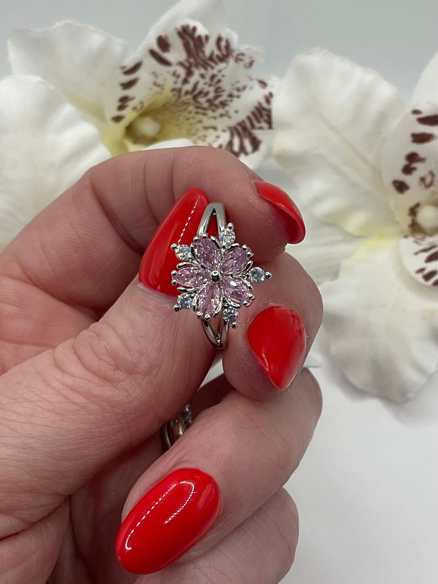 Pink Flower Ring