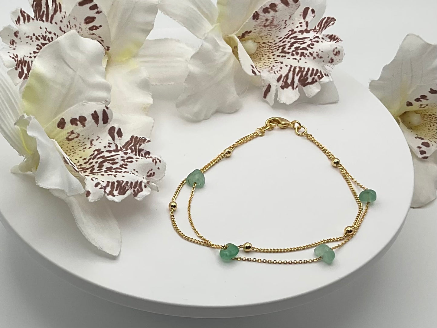 Whisper Layer Bracelet – Green Aventurine
