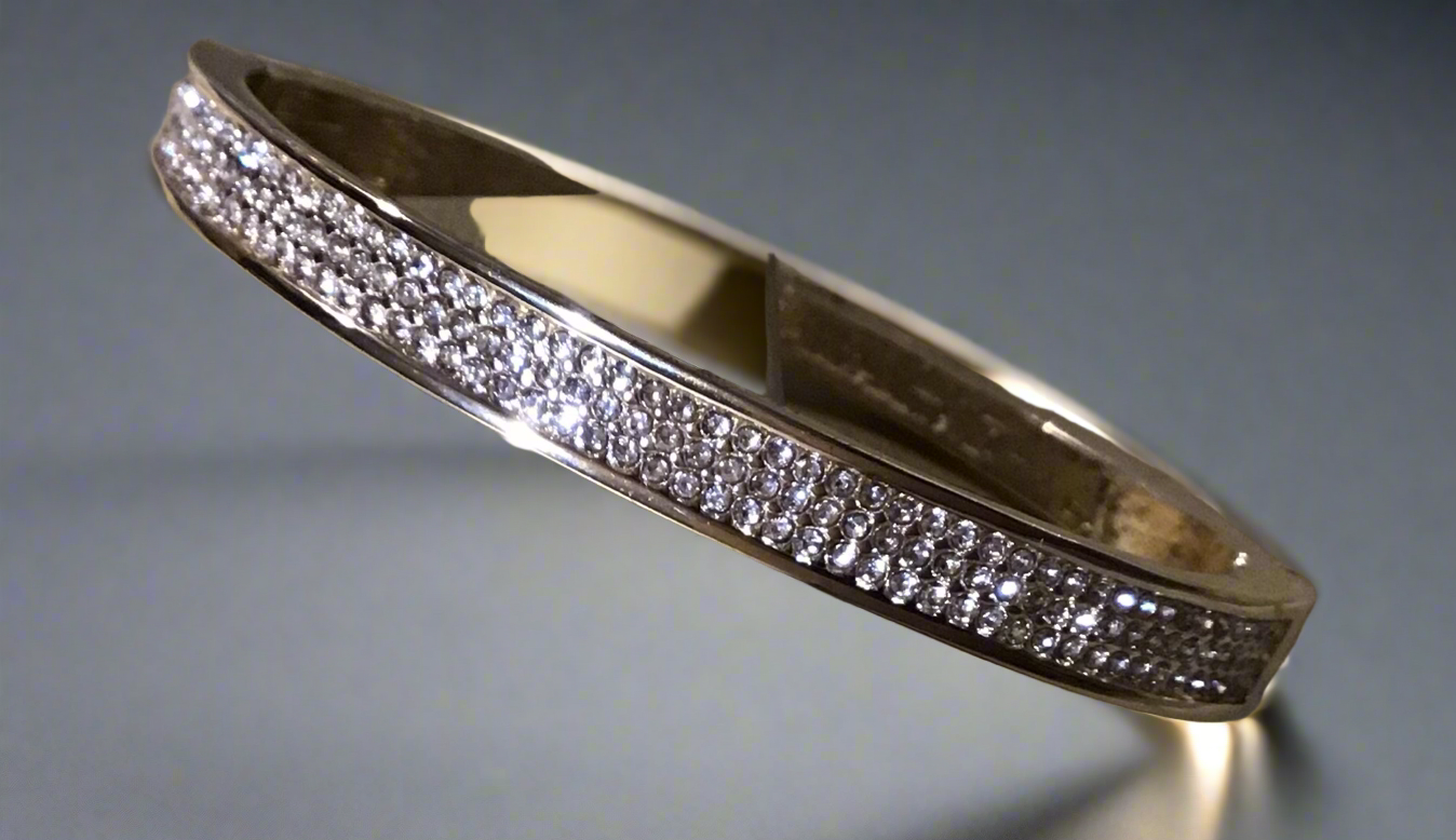 Crystal. Rhinestone Encrusted Bangle