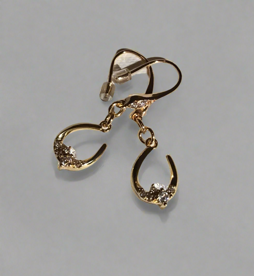 Shaye. 18k Gold Plated Drop Earrings ( Handcrafted )