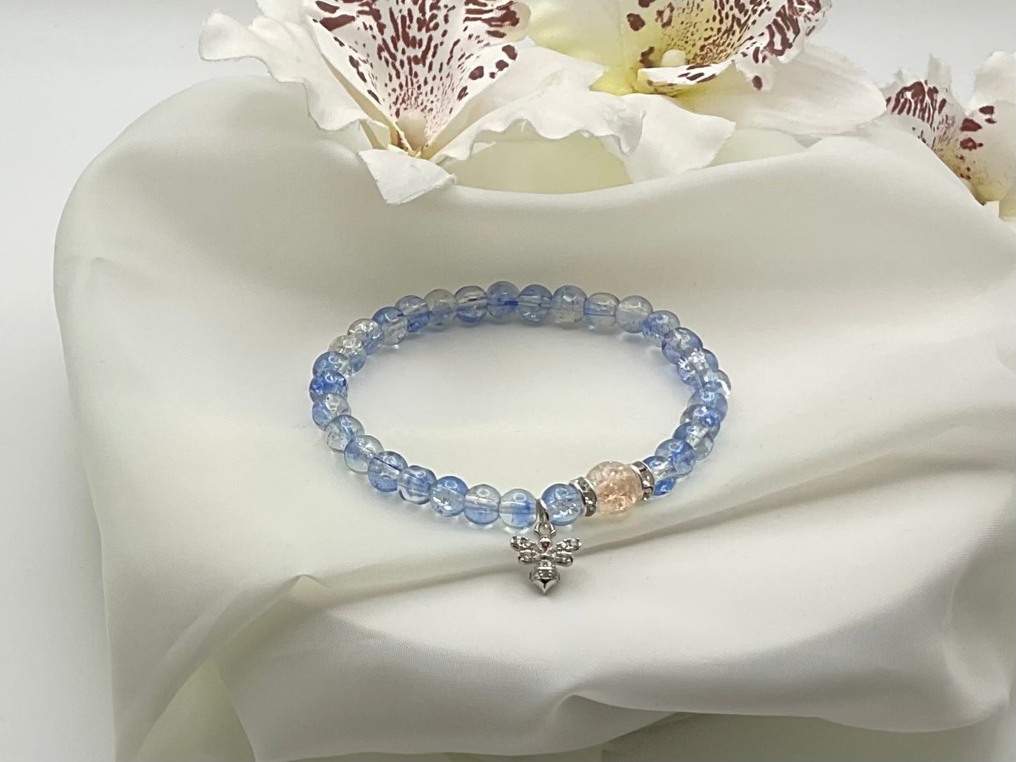 Blue Meadow Bee Bracelet