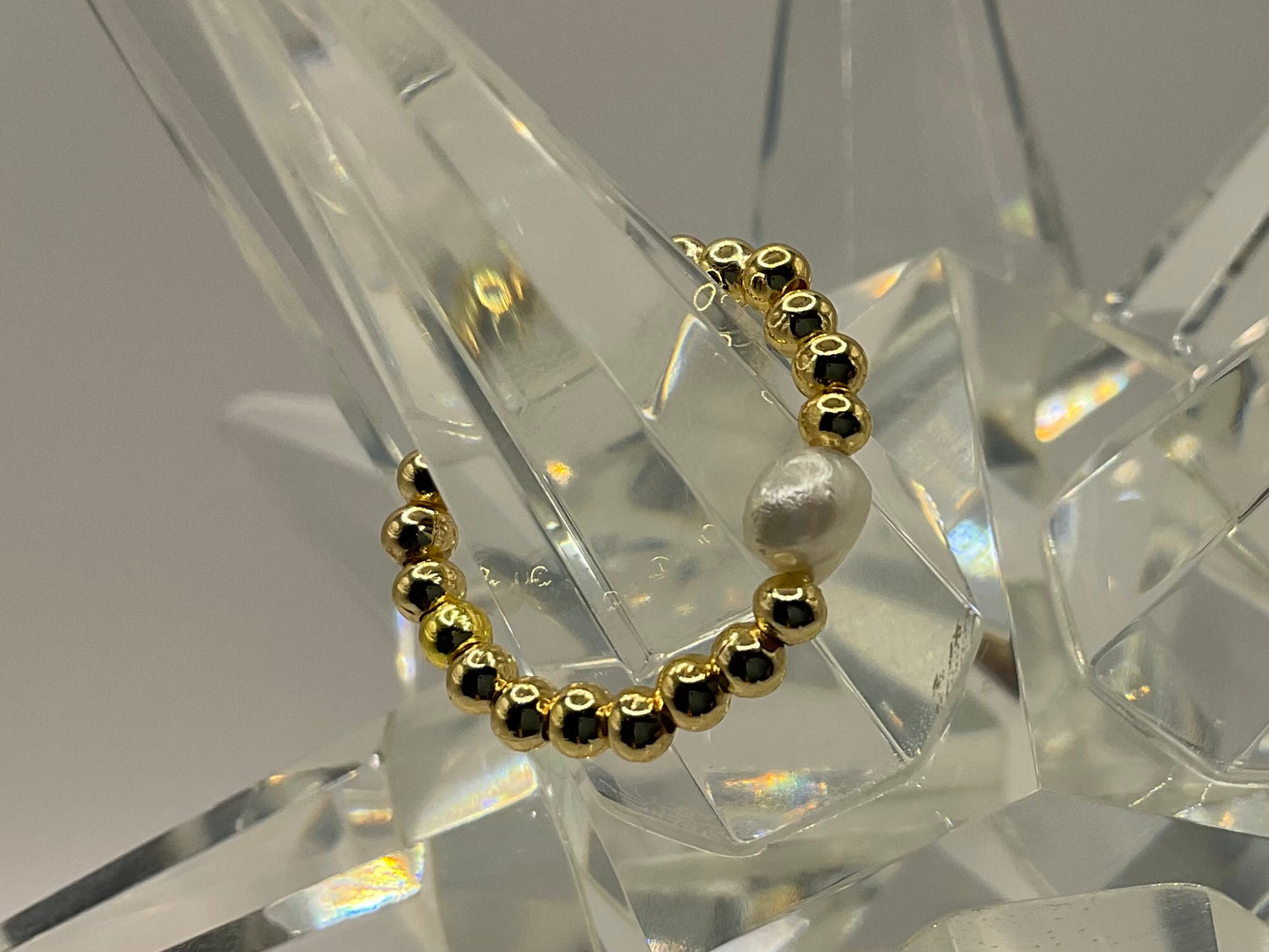 The Aurélie Pearl Bead Ring