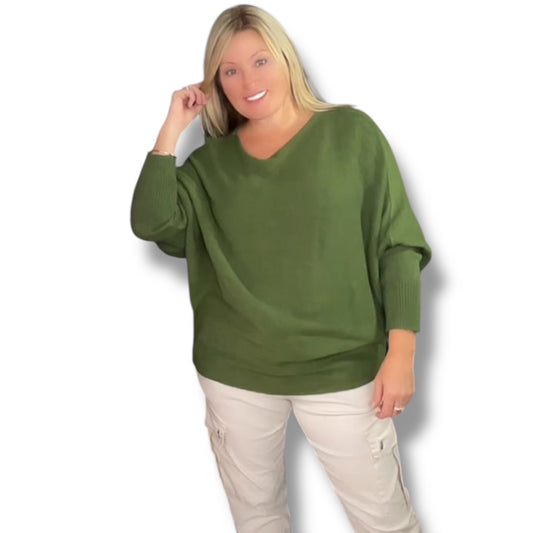 Super-Soft Knit batwing sweater (Aurora)