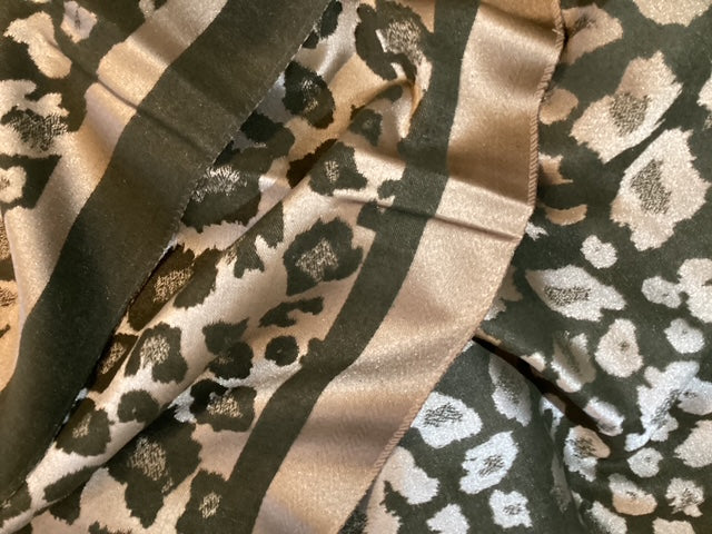 Kirsty. Luxurious Gold Animal Print Scarf.