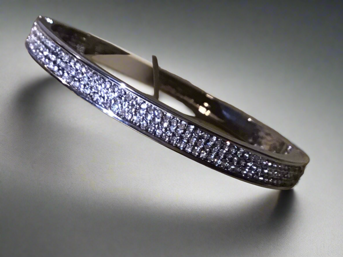 Crystal. Rhinestone Encrusted Bangle