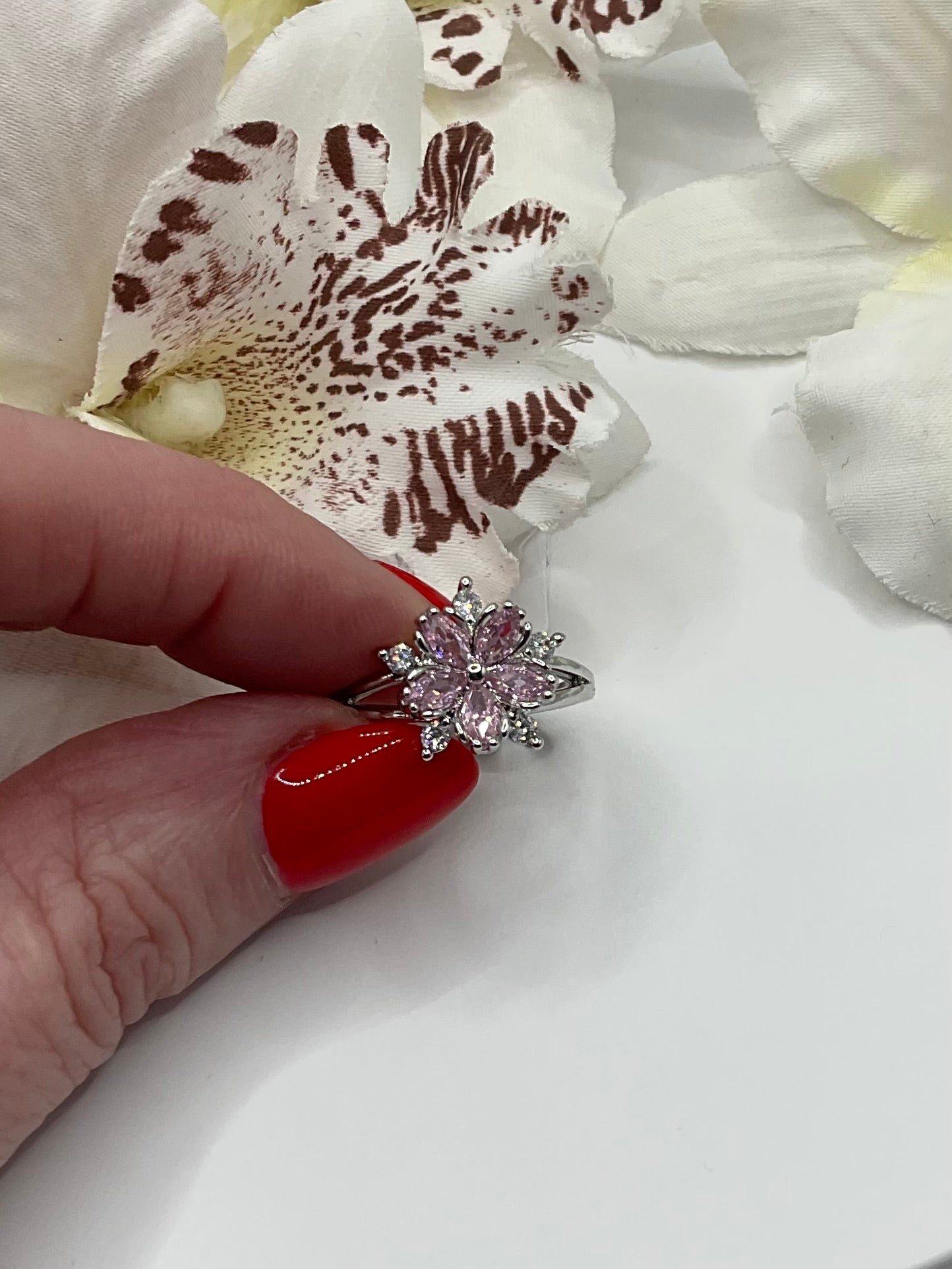 Pink Flower Ring