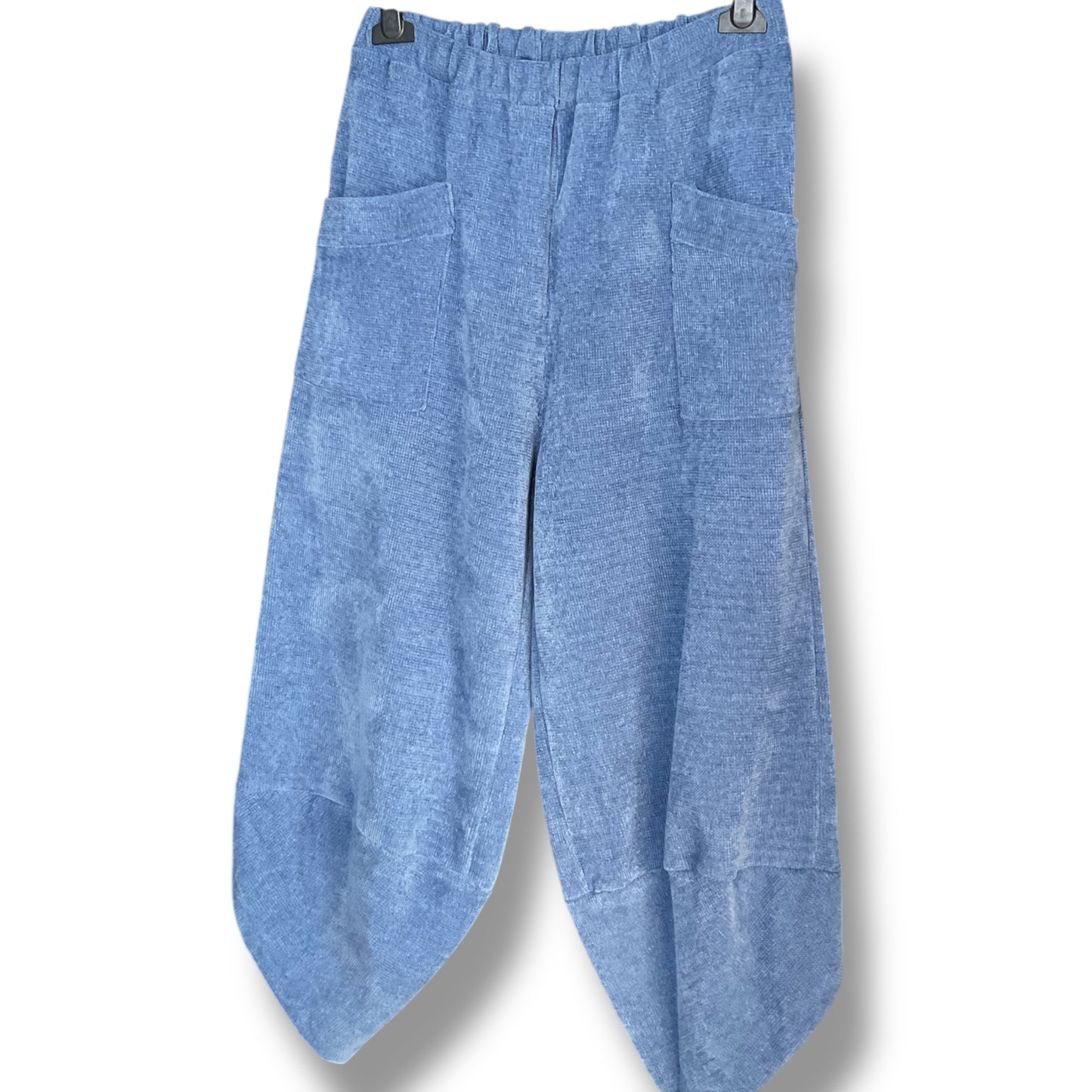 Tulip Leg Ribbed Velour Jogger Trousers (Ashdan)