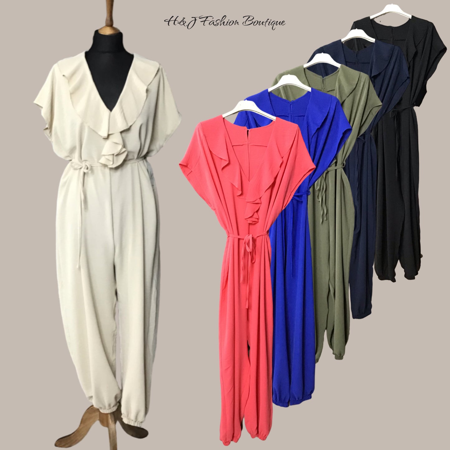 ANNA. Frill Front Harem Jumpsuit