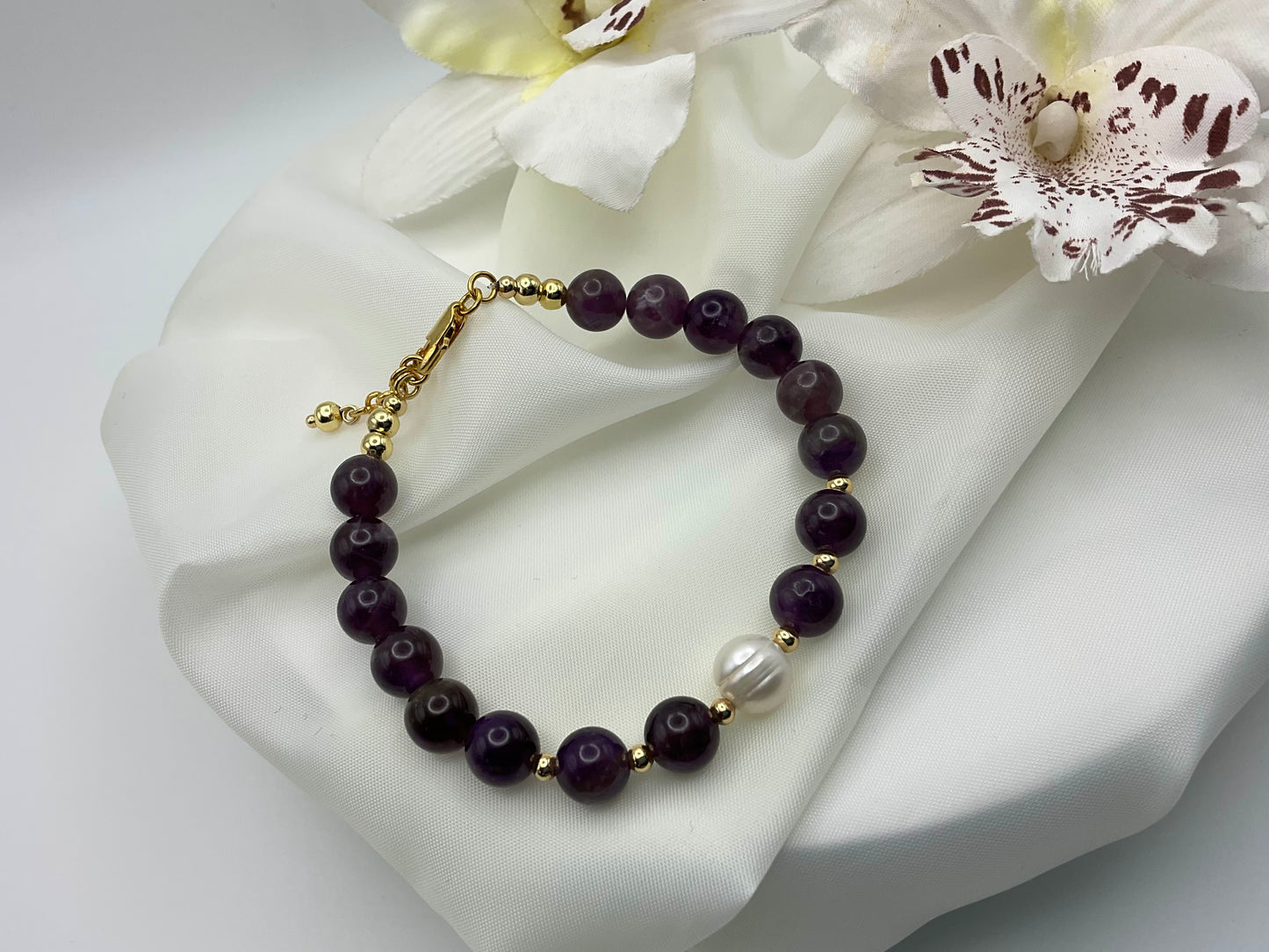 Amethyst Dusk Pearl Bracelet