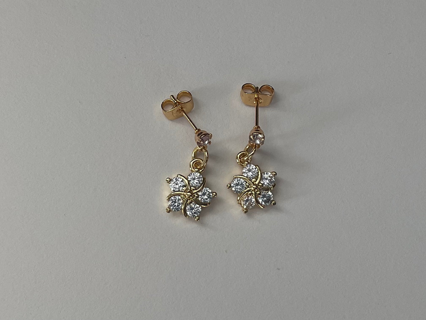 The Elara Earrings — 18k Gold Plated Crystal Drops