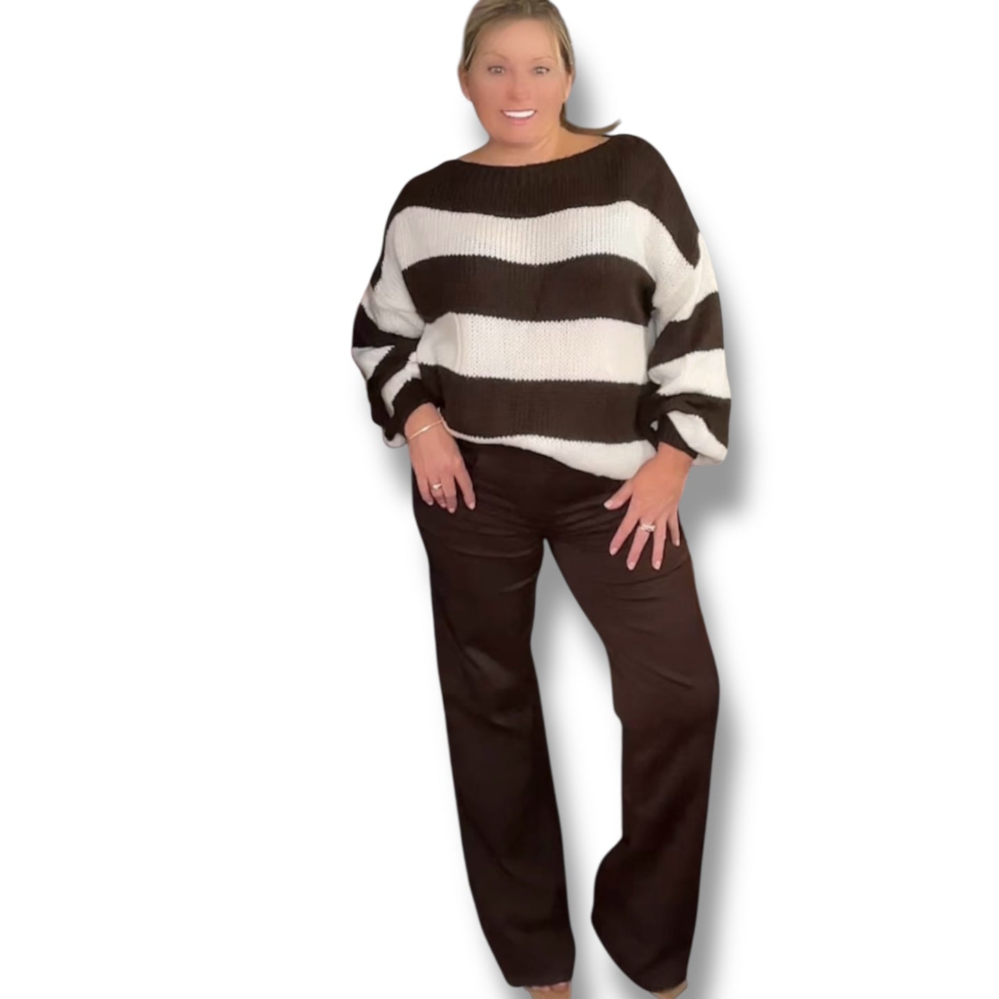High Waisted High Stretch Boot Cut Jeans ( chocolate brown/jeggings)