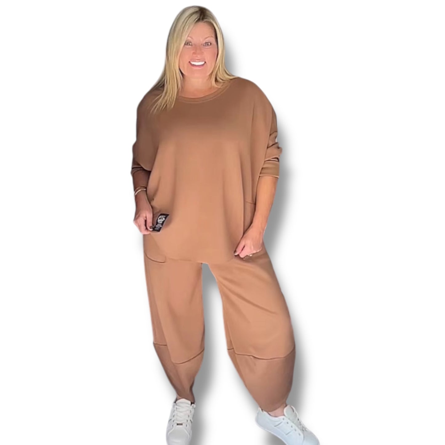 Co-Ord Long Sleeve Top & Tulip Leg Jogger Bottoms (Marcia)