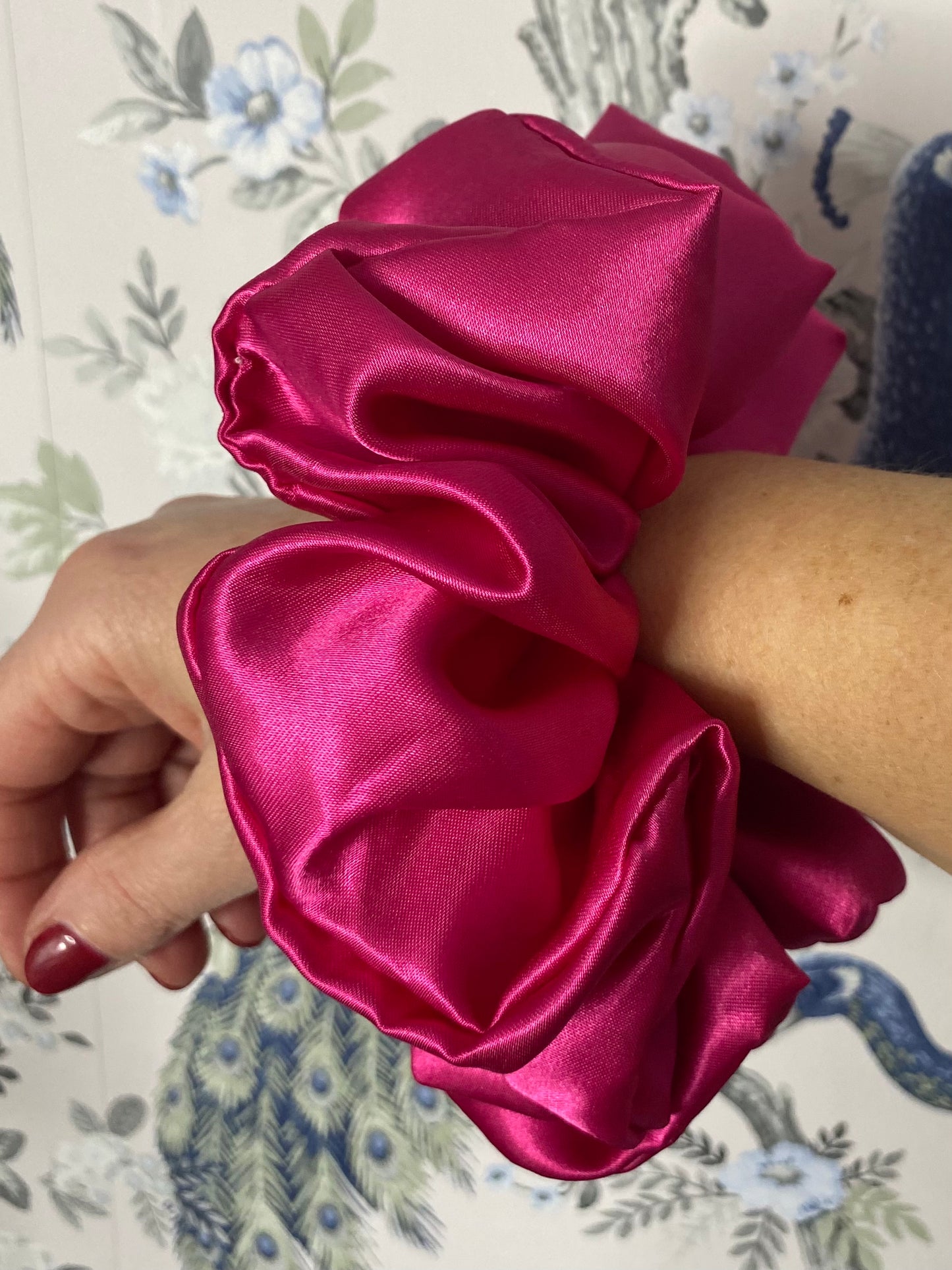 The Honey Scrunch Cerise Baby XL Hair Scrunchie