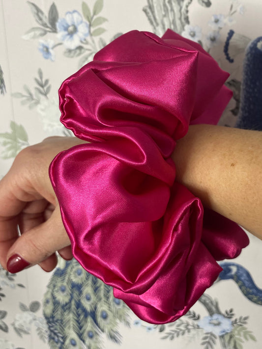 The Honey Scrunch Cerise Baby XL Hair Scrunchie