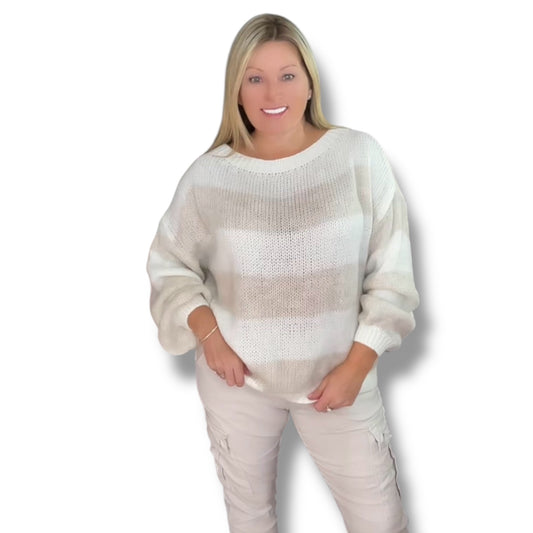 Soft Knit Striped Jumper (Cordelia)