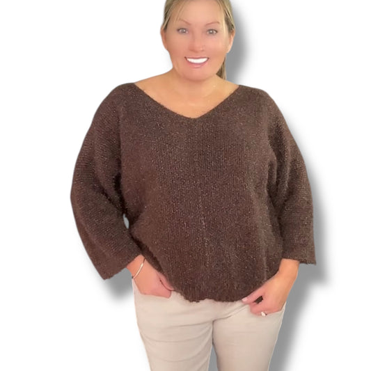 Super Sort V Neck Jumper (Silvia)