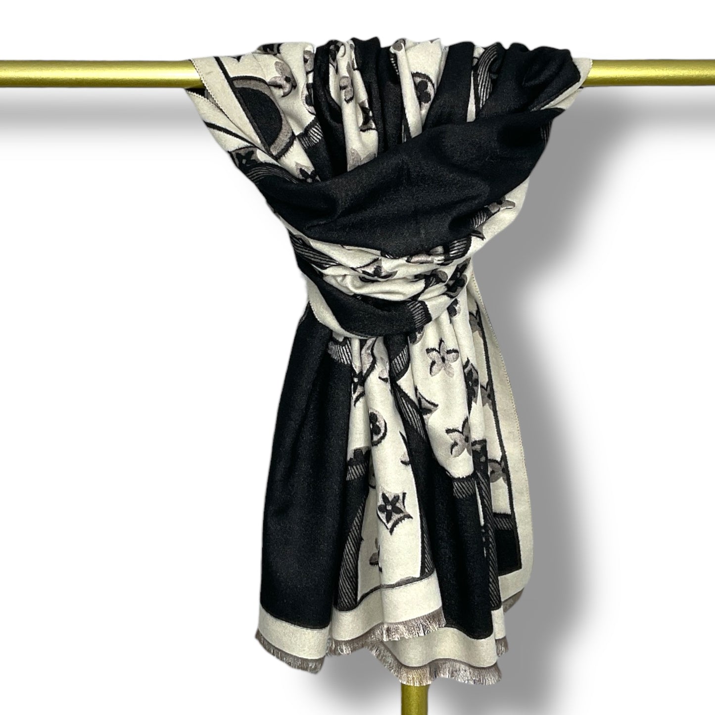 Luxury Soft Knit Clover Scarf.